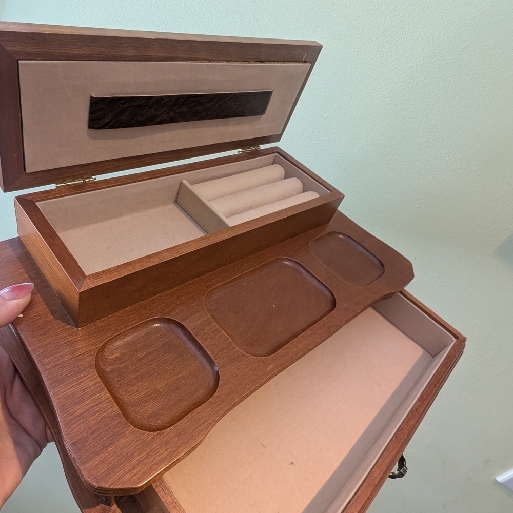 Wooden Jewelry Organizer with Drawer - Picture 11 of 11